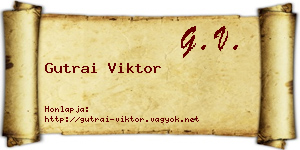 Gutrai Viktor névjegykártya